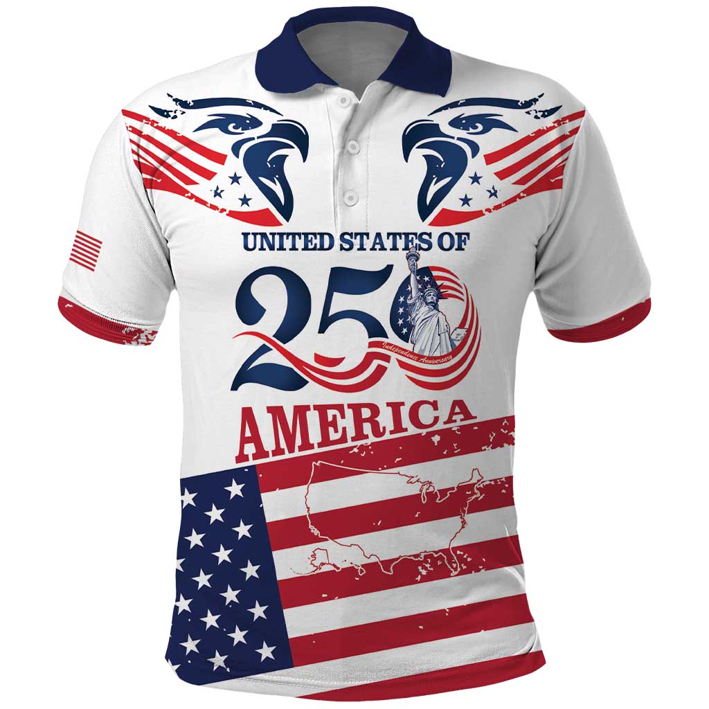 Personalized United States 250th Anniversary Polo Shirt USA 4th Of July Proud - Wonder Print Shop