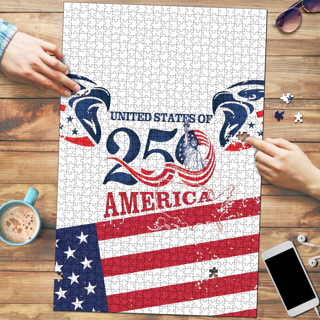 United States 250th Anniversary Puzzle USA 4th Of July Proud - Wonder Print Shop
