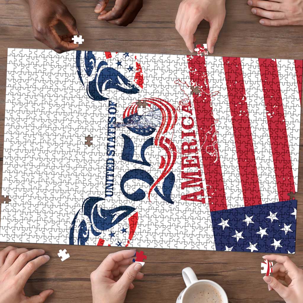 United States 250th Anniversary Puzzle USA 4th Of July Proud - Wonder Print Shop