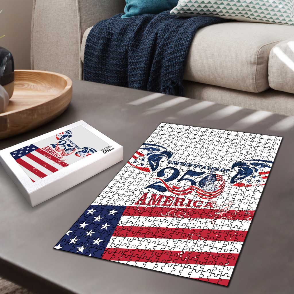 United States 250th Anniversary Puzzle USA 4th Of July Proud - Wonder Print Shop