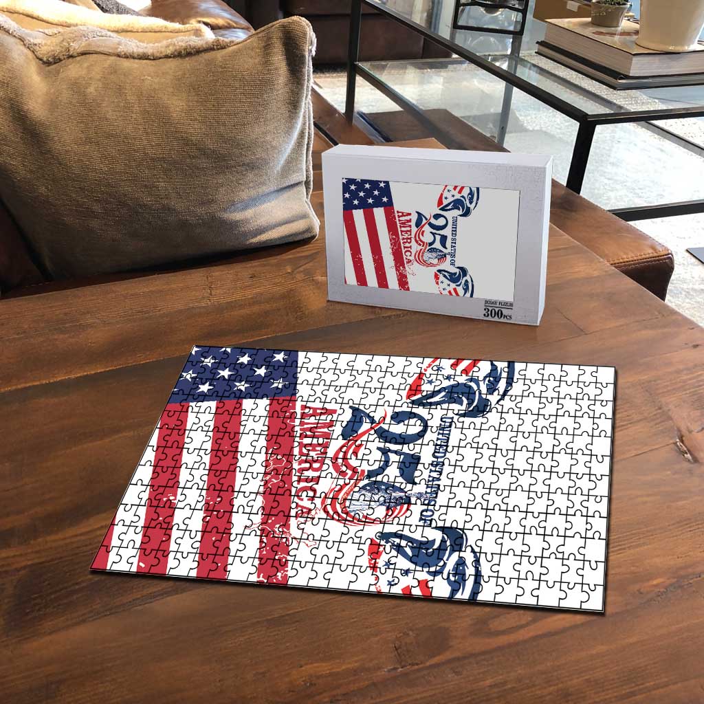 United States 250th Anniversary Puzzle USA 4th Of July Proud - Wonder Print Shop