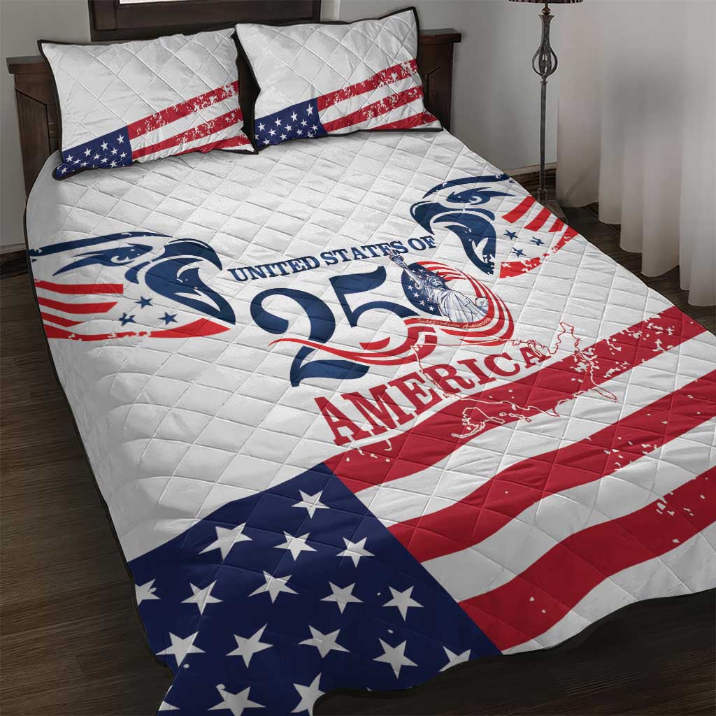 United States 250th Anniversary Quilt Bed Set USA 4th Of July Proud - Wonder Print Shop