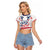 Personalized United States 250th Anniversary Raglan Cropped T Shirt USA 4th Of July Proud - Wonder Print Shop