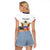 Personalized United States 250th Anniversary Raglan Cropped T Shirt USA 4th Of July Proud - Wonder Print Shop