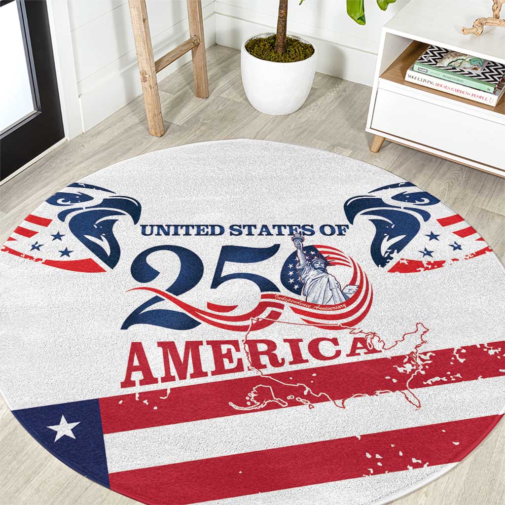 United States 250th Anniversary Round Carpet USA 4th Of July Proud - Wonder Print Shop