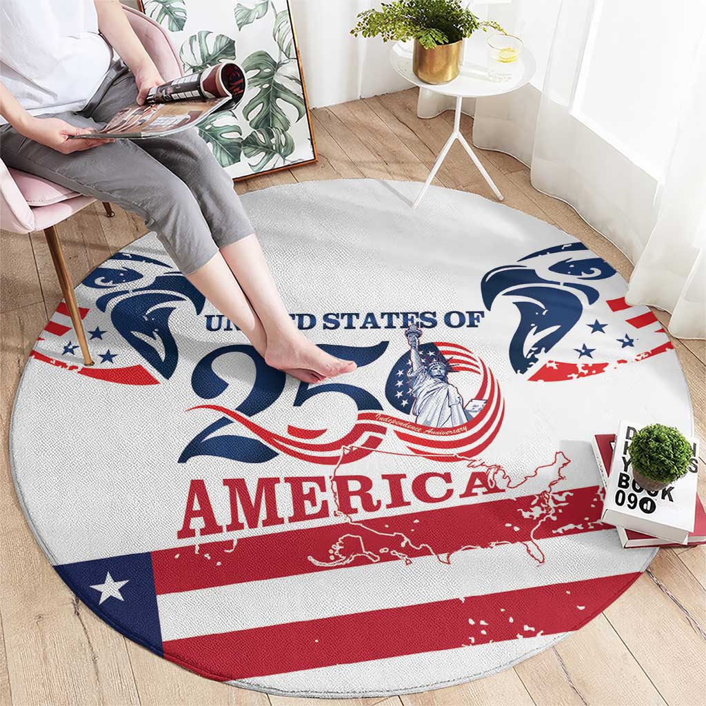 United States 250th Anniversary Round Carpet USA 4th Of July Proud - Wonder Print Shop