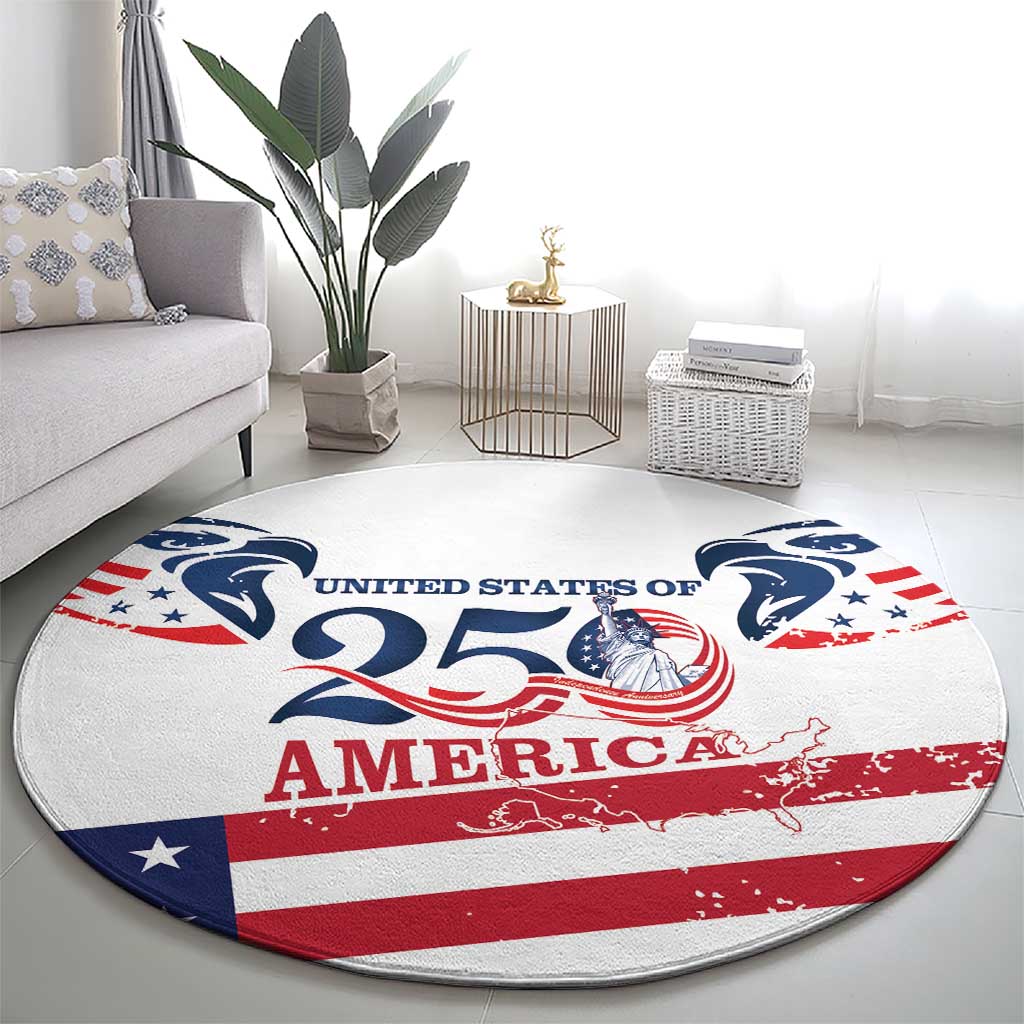 United States 250th Anniversary Round Carpet USA 4th Of July Proud - Wonder Print Shop