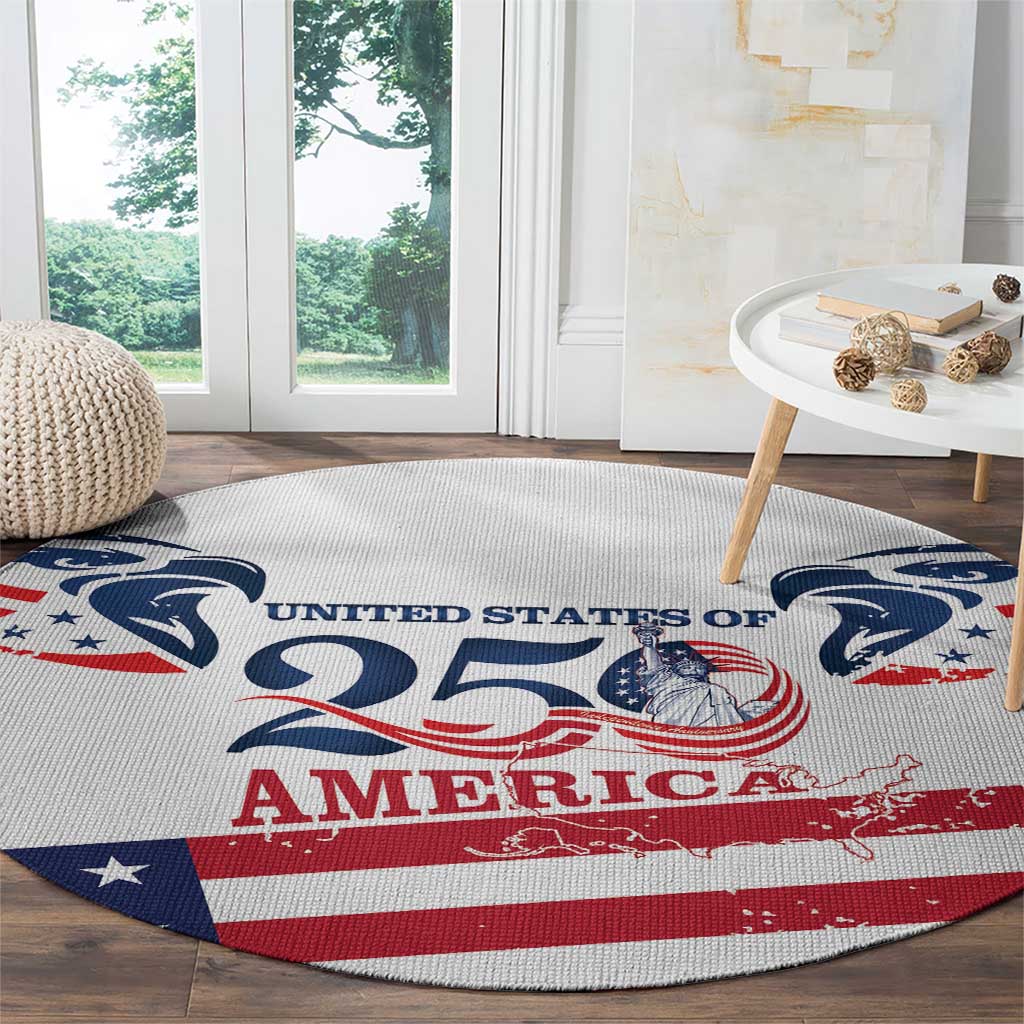 United States 250th Anniversary Round Carpet USA 4th Of July Proud - Wonder Print Shop