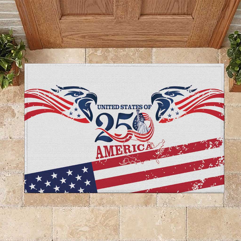 United States 250th Anniversary Rubber Doormat USA 4th Of July Proud - Wonder Print Shop