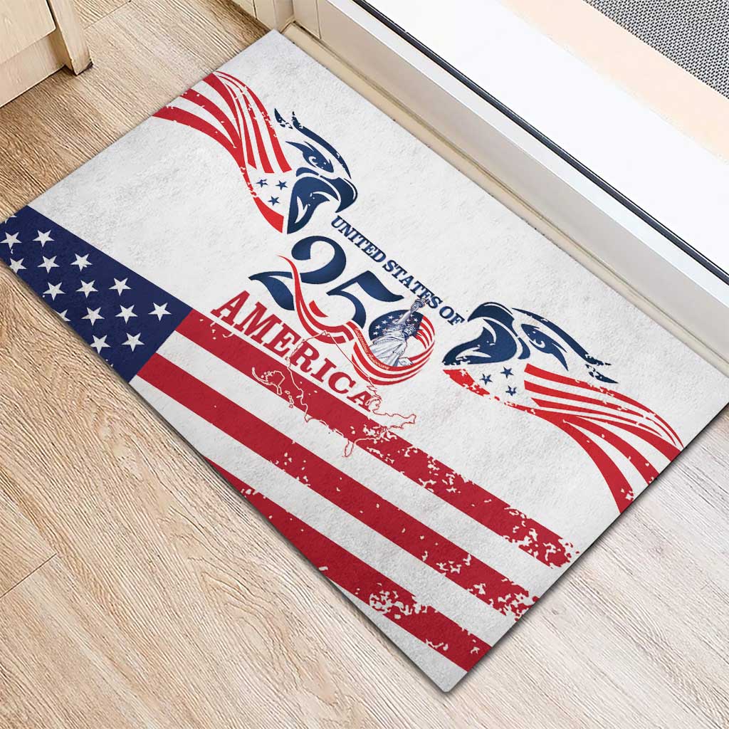 United States 250th Anniversary Rubber Doormat USA 4th Of July Proud - Wonder Print Shop