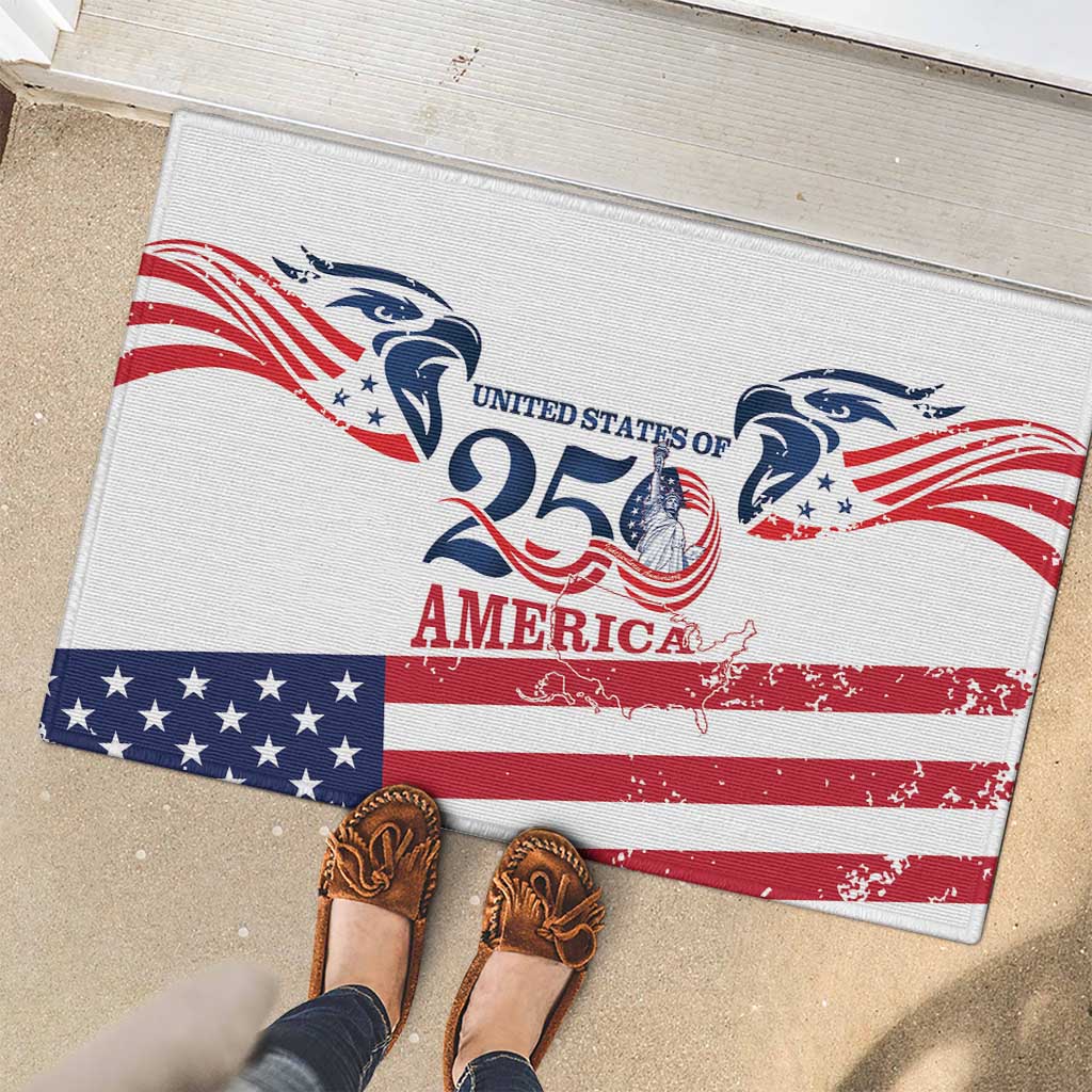 United States 250th Anniversary Rubber Doormat USA 4th Of July Proud - Wonder Print Shop