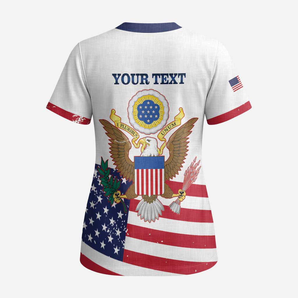 Personalized United States 250th Anniversary Scrub Top USA 4th Of July Proud - Wonder Print Shop