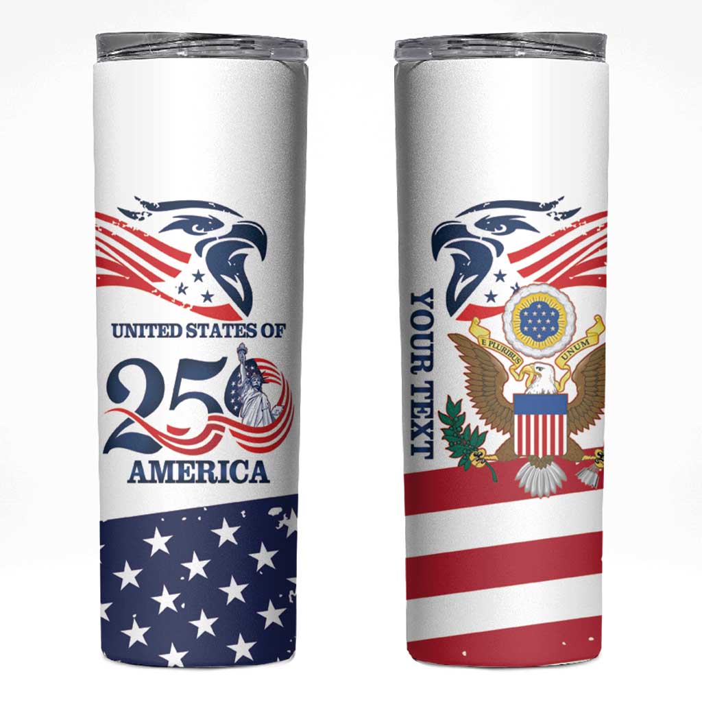 Personalized United States 250th Anniversary Skinny Tumbler USA 4th Of July Proud - Wonder Print Shop