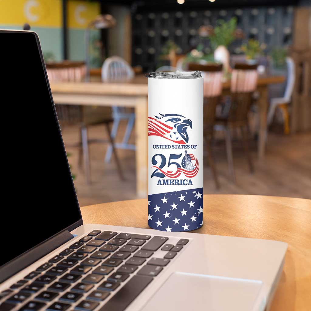 Personalized United States 250th Anniversary Skinny Tumbler USA 4th Of July Proud - Wonder Print Shop