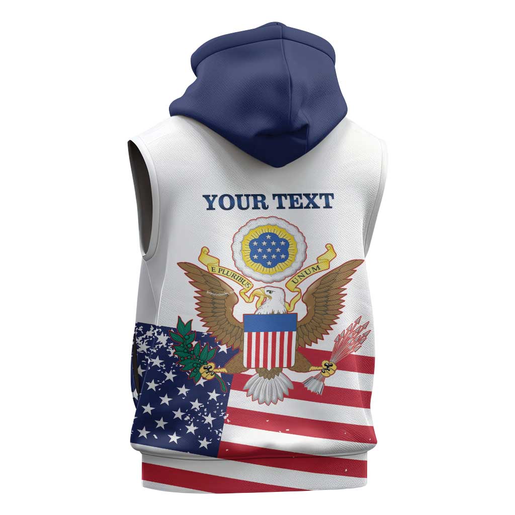 Personalized United States 250th Anniversary Sleeveless Hoodie USA 4th Of July Proud - Wonder Print Shop