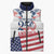 Personalized United States 250th Anniversary Sleeveless Puffer Jacket USA 4th Of July Proud - Wonder Print Shop