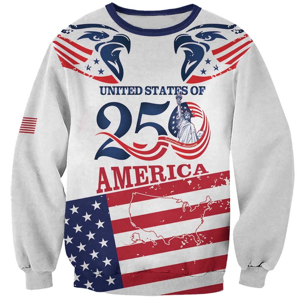Personalized United States 250th Anniversary Sweatshirt USA 4th Of July Proud - Wonder Print Shop