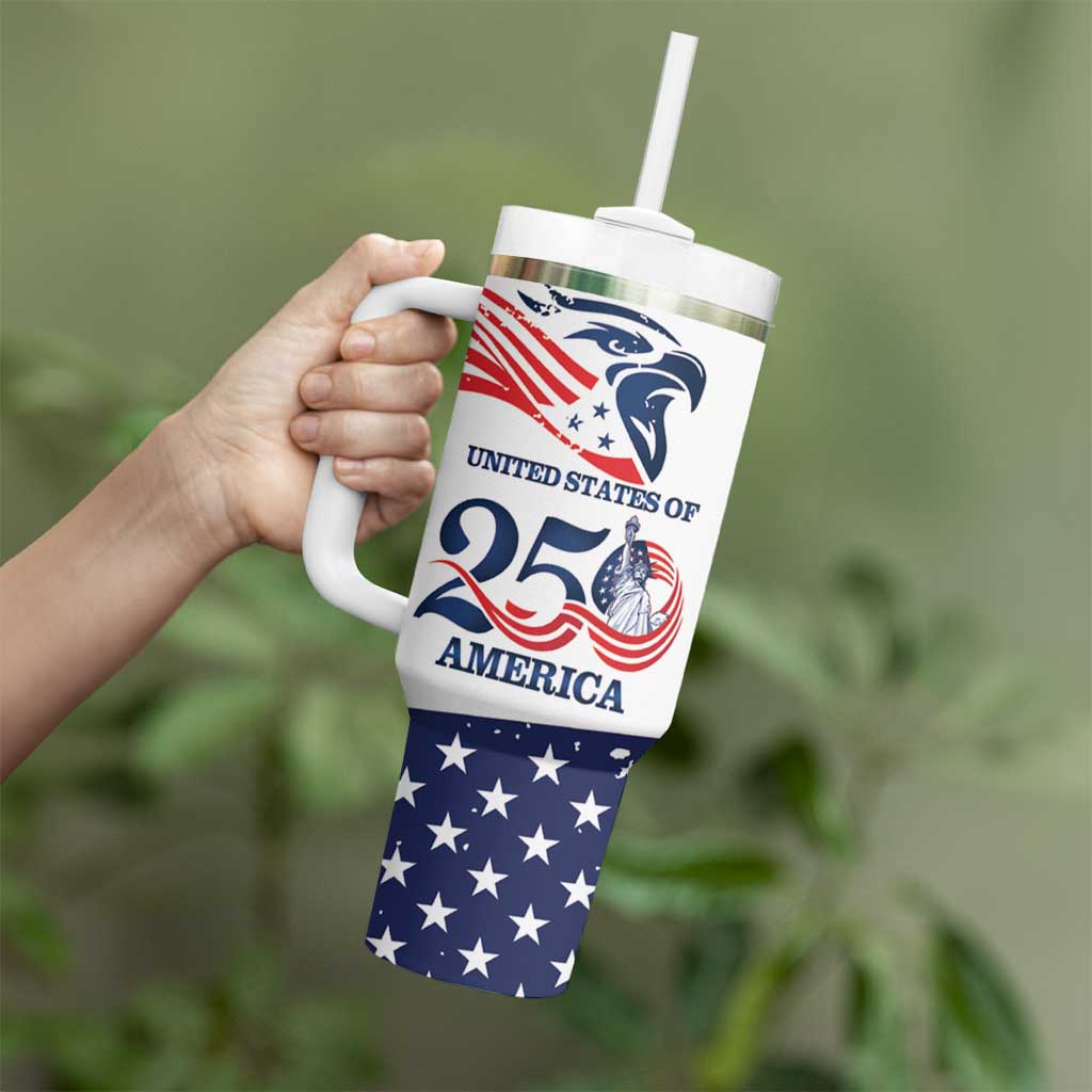 Personalized United States 250th Anniversary Tumbler With Handle USA 4th Of July Proud - Wonder Print Shop