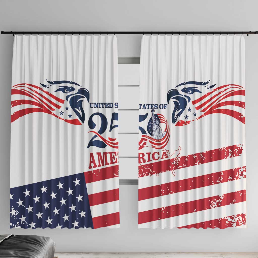 United States 250th Anniversary Window Curtain USA 4th Of July Proud - Wonder Print Shop