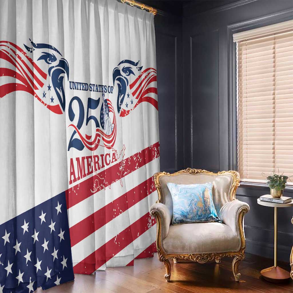 United States 250th Anniversary Window Curtain USA 4th Of July Proud - Wonder Print Shop