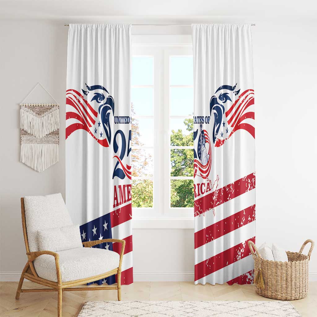 United States 250th Anniversary Window Curtain USA 4th Of July Proud - Wonder Print Shop