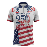 Personalized United States 250th Anniversary Zipper Polo Shirt USA 4th Of July Proud LT14
