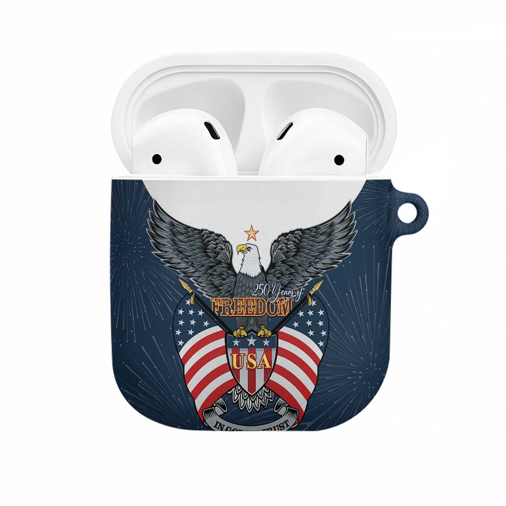 United States 4th Of July AirPods Case 250 Years Of Freedom USA Power Eagle - Wonder Print Shop