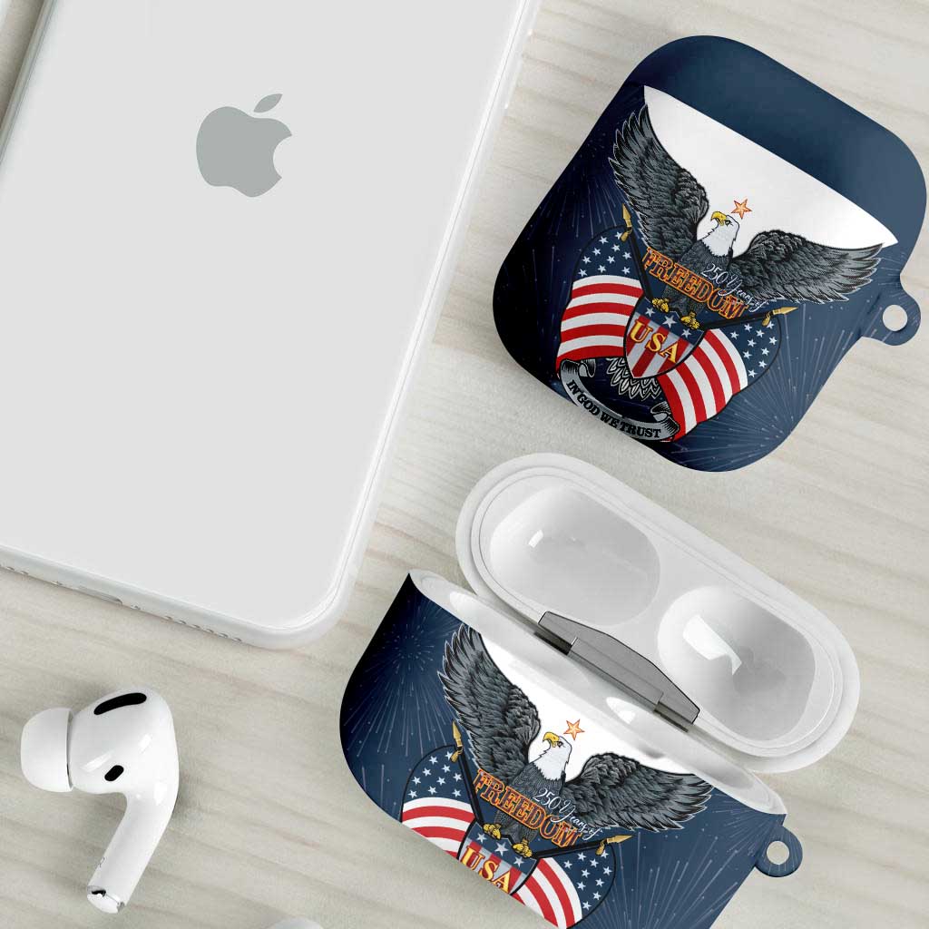 United States 4th Of July AirPods Case 250 Years Of Freedom USA Power Eagle - Wonder Print Shop