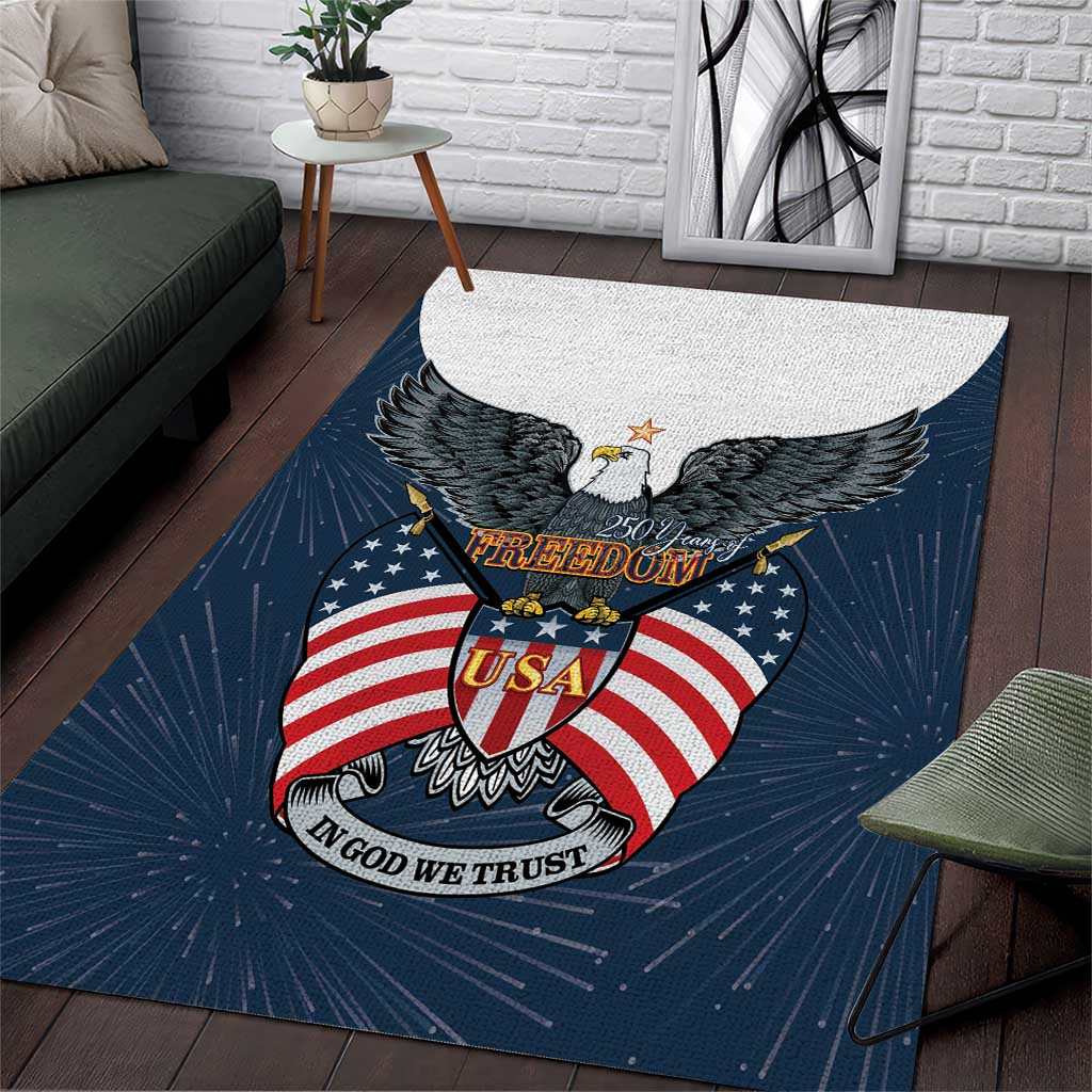 United States 4th Of July Area Rug 250 Years Of Freedom USA Power Eagle - Wonder Print Shop