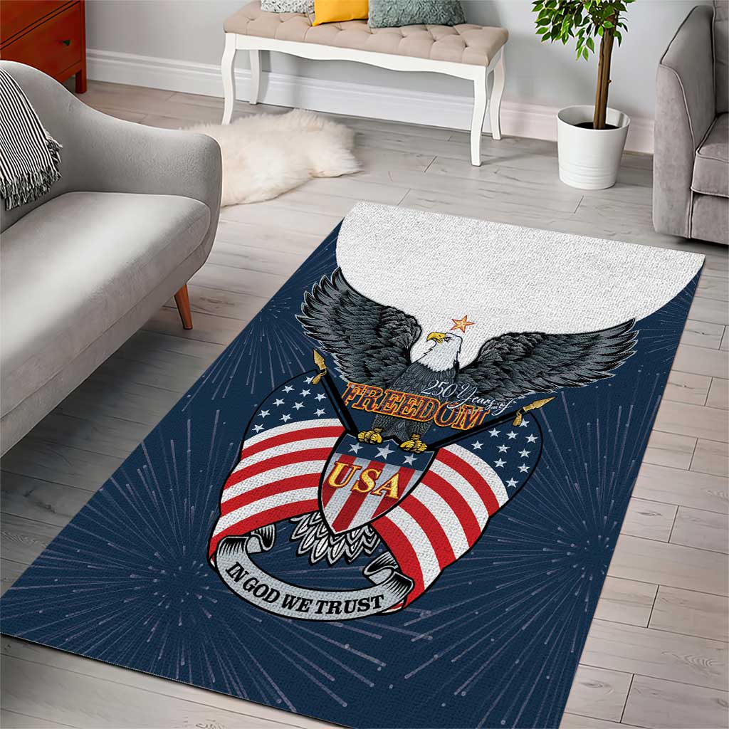 United States 4th Of July Area Rug 250 Years Of Freedom USA Power Eagle - Wonder Print Shop