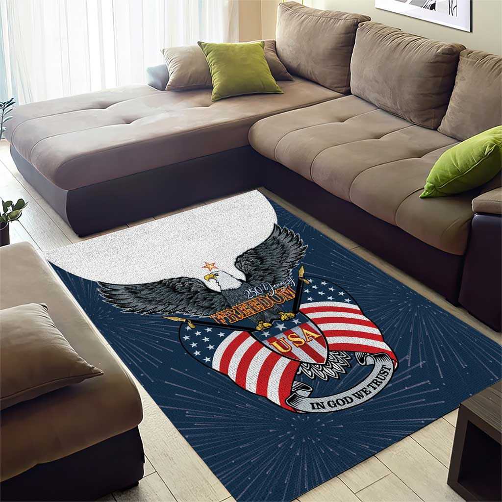 United States 4th Of July Area Rug 250 Years Of Freedom USA Power Eagle - Wonder Print Shop