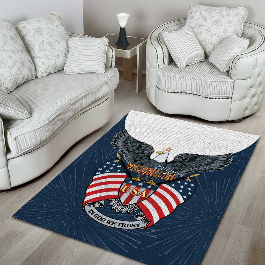 United States 4th Of July Area Rug 250 Years Of Freedom USA Power Eagle - Wonder Print Shop
