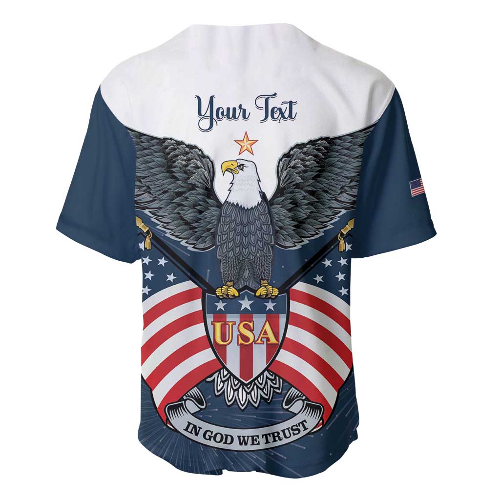 Personalized United States 4th Of July Baseball Jersey 250 Years Of Freedom USA Power Eagle - Wonder Print Shop