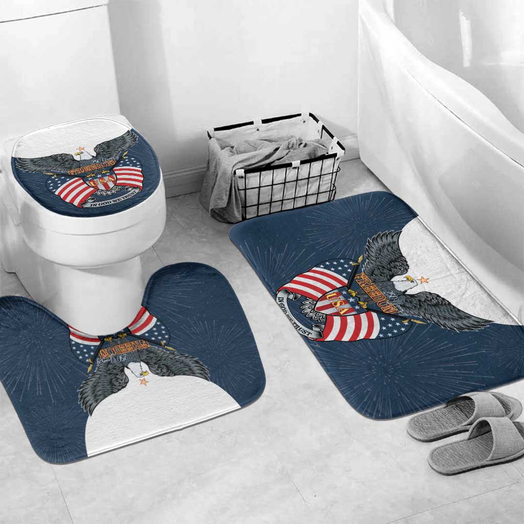 United States 4th Of July Bathroom Set 250 Years Of Freedom USA Power Eagle - Wonder Print Shop