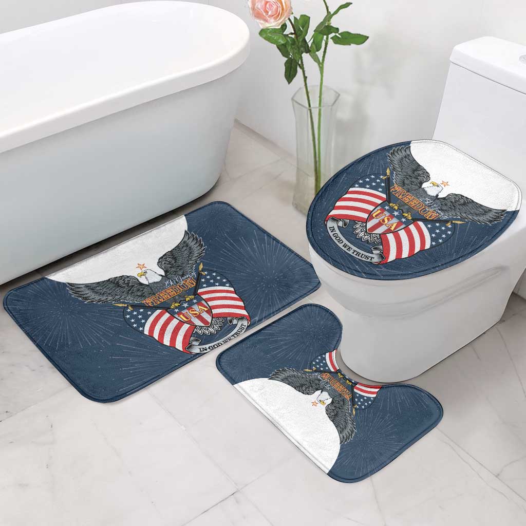 United States 4th Of July Bathroom Set 250 Years Of Freedom USA Power Eagle - Wonder Print Shop
