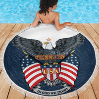 United States 4th Of July Beach Blanket 250 Years Of Freedom USA Power Eagle - Wonder Print Shop