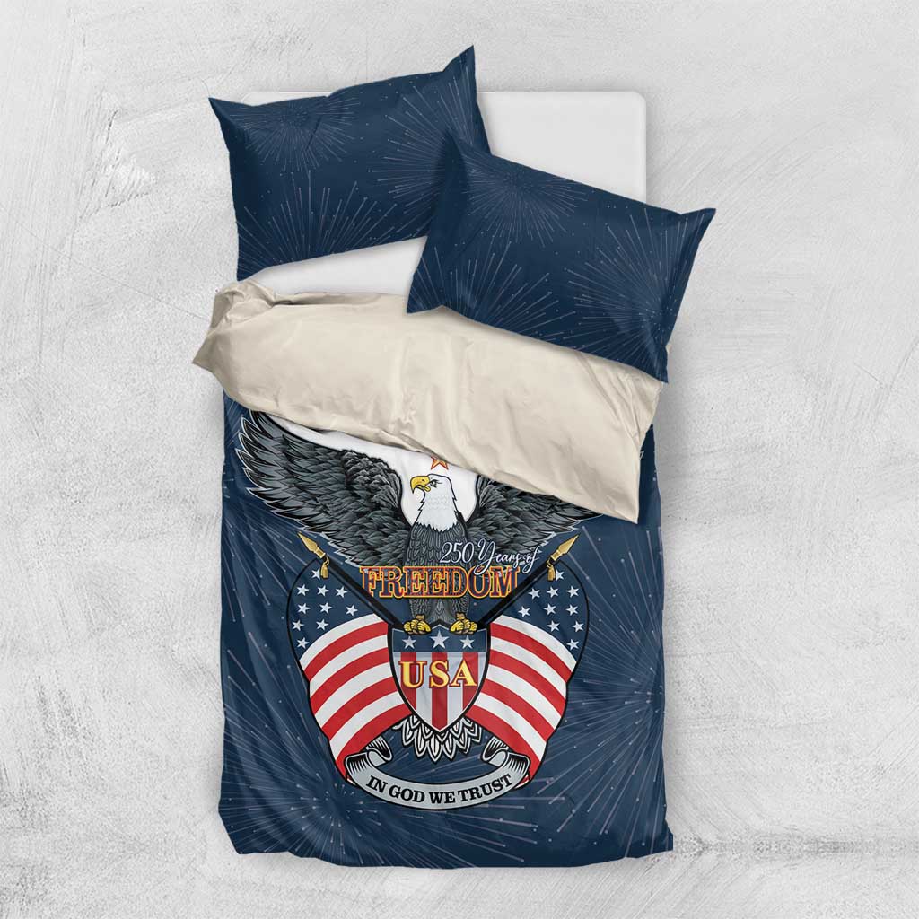 United States 4th Of July Bedding Set 250 Years Of Freedom USA Power Eagle - Wonder Print Shop