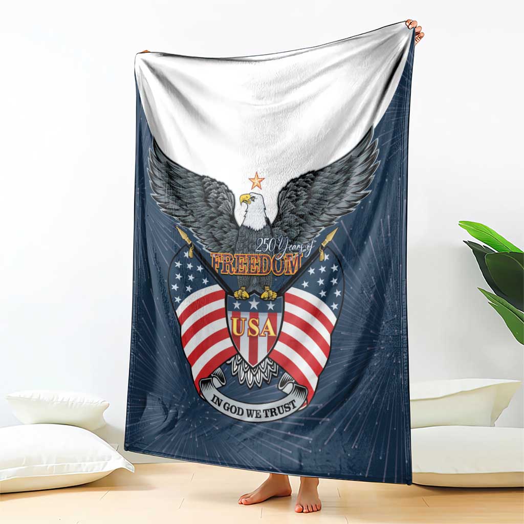 United States 4th Of July Blanket 250 Years Of Freedom USA Power Eagle - Wonder Print Shop