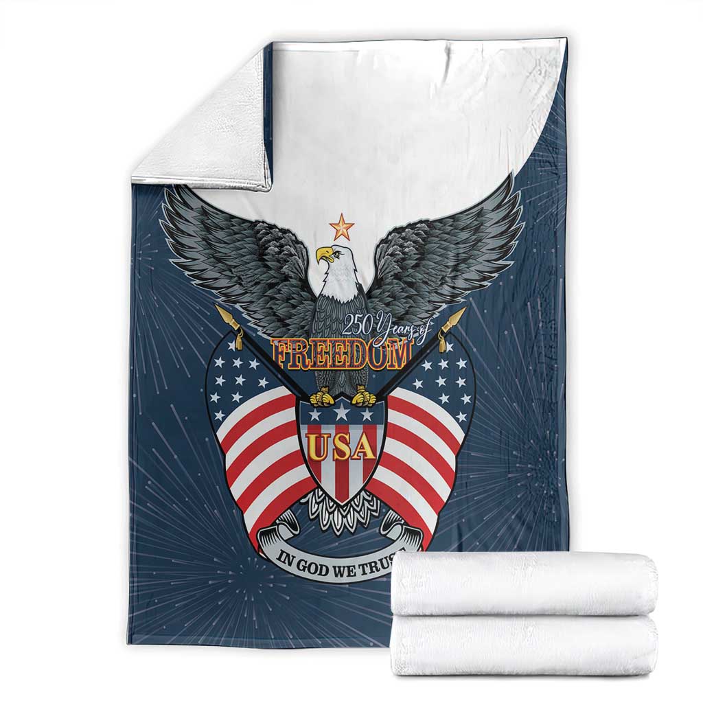 United States 4th Of July Blanket 250 Years Of Freedom USA Power Eagle - Wonder Print Shop