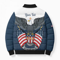 Personalized United States 4th Of July Bomber Puffer Jacket 250 Years Of Freedom USA Power Eagle - Wonder Print Shop