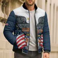 Personalized United States 4th Of July Bomber Puffer Jacket 250 Years Of Freedom USA Power Eagle - Wonder Print Shop