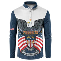 Personalized United States 4th Of July Button Sweatshirt 250 Years Of Freedom USA Power Eagle - Wonder Print Shop