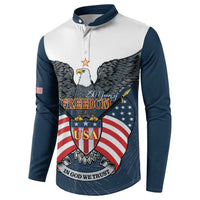Personalized United States 4th Of July Button Sweatshirt 250 Years Of Freedom USA Power Eagle - Wonder Print Shop