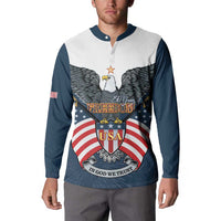 Personalized United States 4th Of July Button Sweatshirt 250 Years Of Freedom USA Power Eagle - Wonder Print Shop
