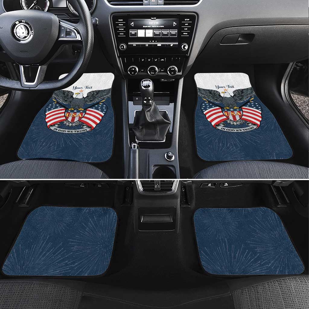 Personalized United States 4th Of July Car Mats 250 Years Of Freedom USA Power Eagle - Wonder Print Shop