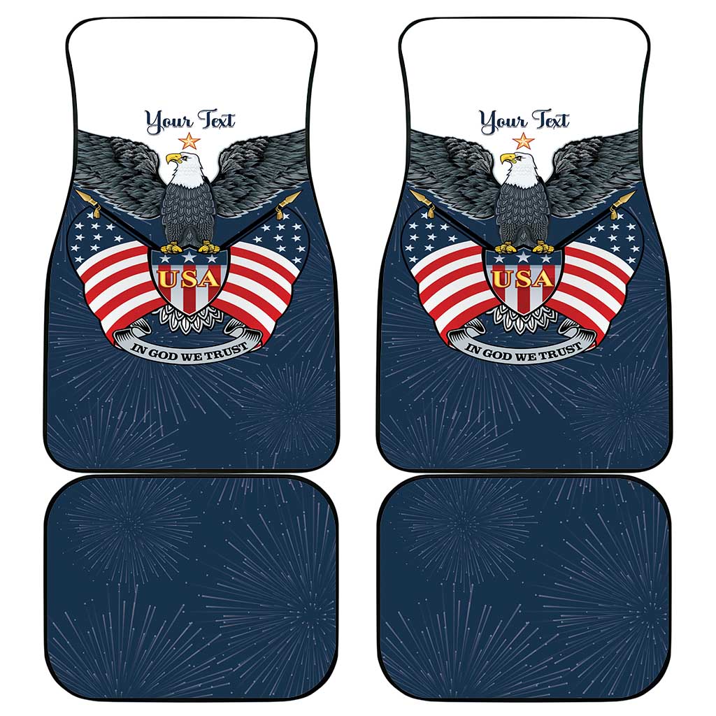 Personalized United States 4th Of July Car Mats 250 Years Of Freedom USA Power Eagle - Wonder Print Shop