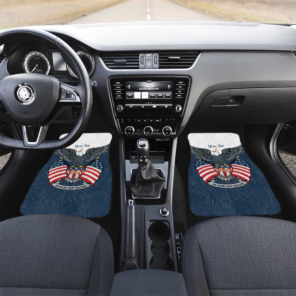 Personalized United States 4th Of July Car Mats 250 Years Of Freedom USA Power Eagle - Wonder Print Shop