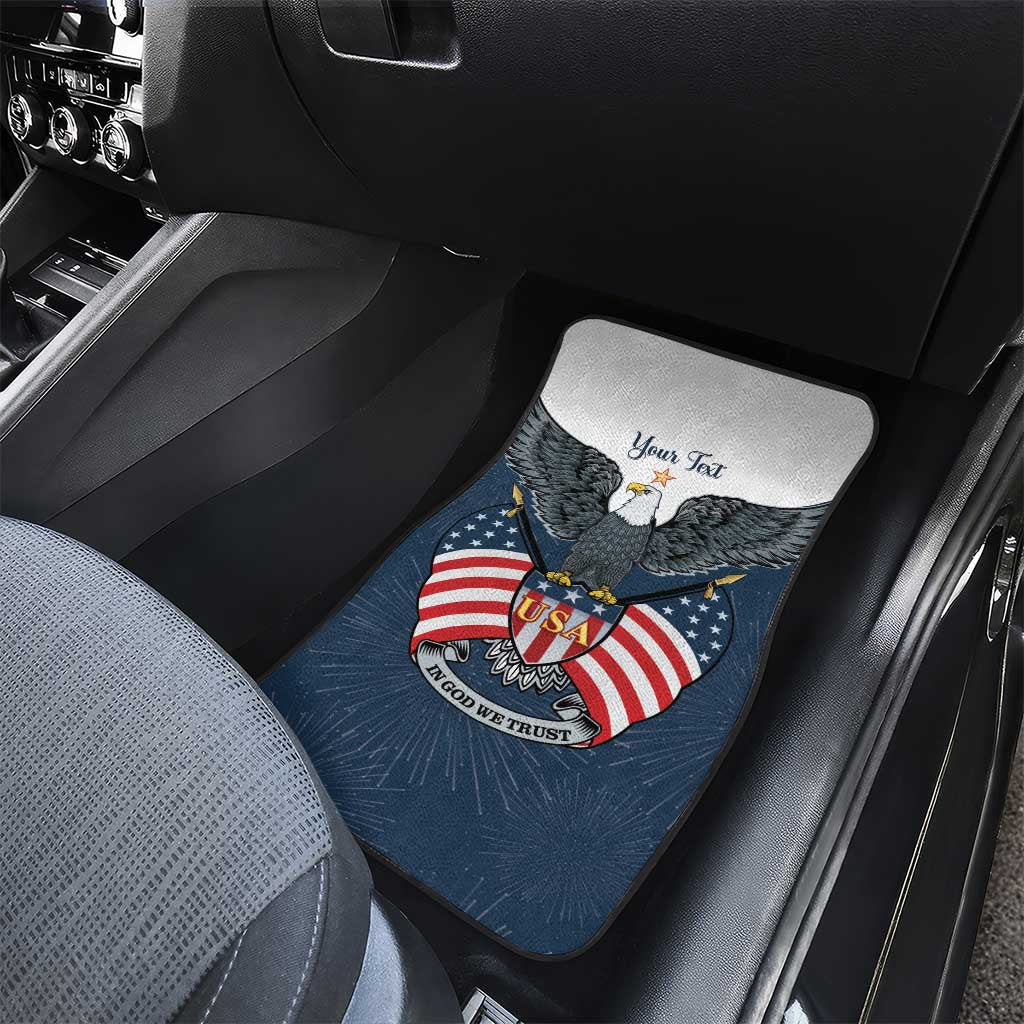 Personalized United States 4th Of July Car Mats 250 Years Of Freedom USA Power Eagle - Wonder Print Shop