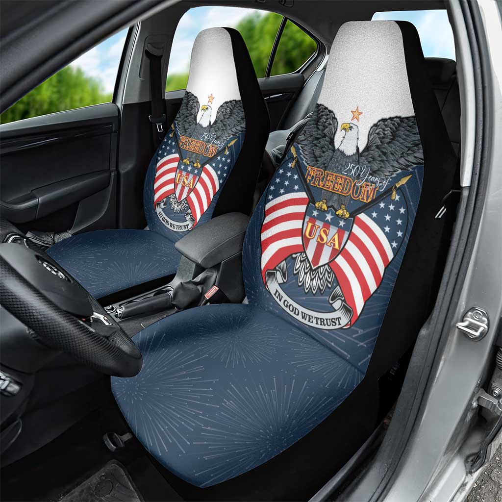 United States 4th Of July Car Seat Cover 250 Years Of Freedom USA Power Eagle - Wonder Print Shop
