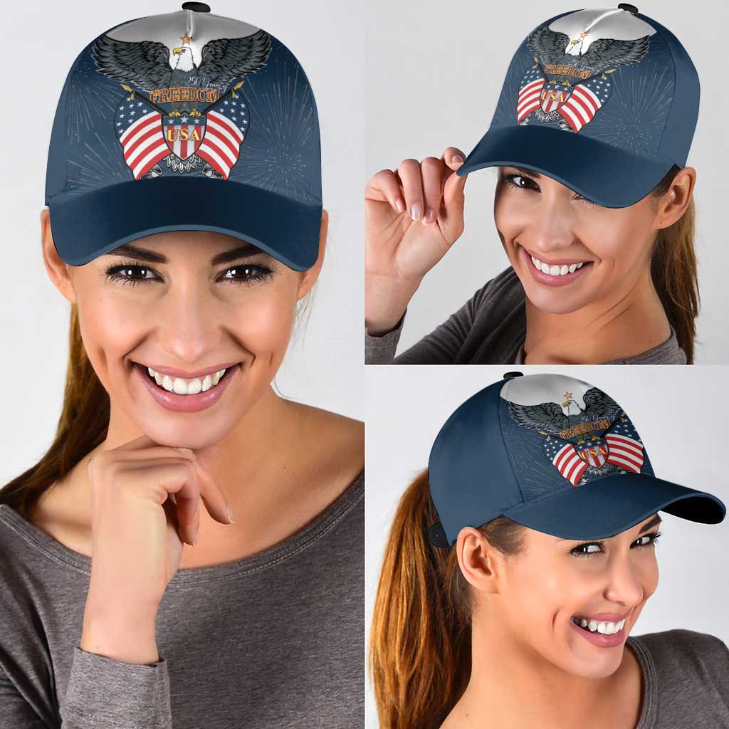 United States 4th Of July Classic Cap 250 Years Of Freedom USA Power Eagle - Wonder Print Shop
